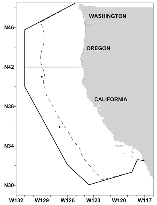Sei whale sighting map