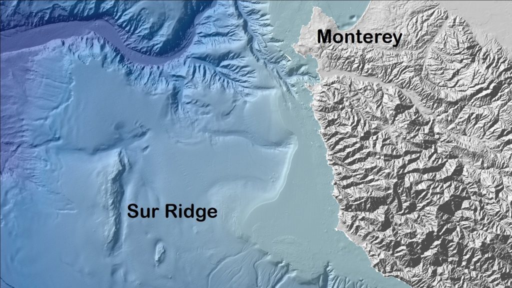 Sur Ridge is located about 35 miles due west of the California coastline, just south of Monterey.